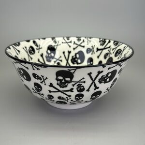 Black and White coco + Lola 
Ceramic Art Bowl with Skull Design